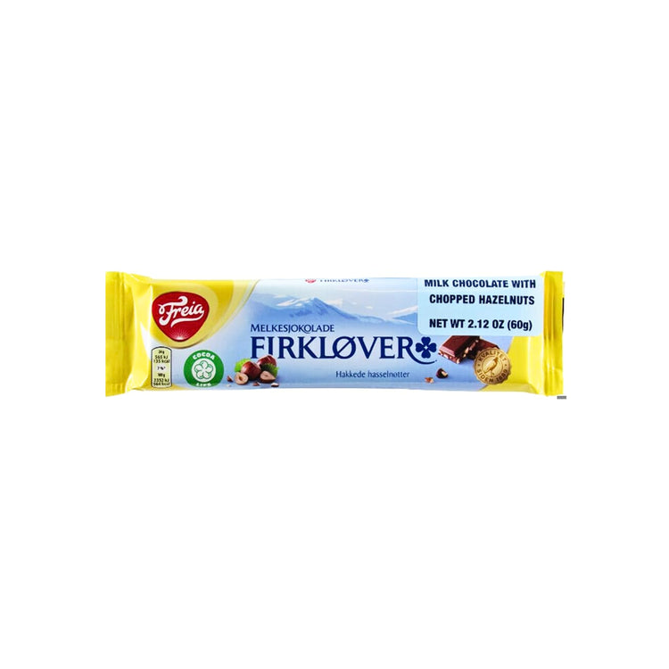 Freia Firklover Milk Chocolate with Chopped Hazelnuts Bar (2.12oz)(Norway)