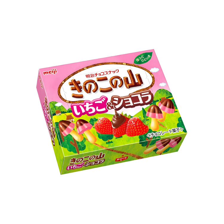 Meiji Baked Wheat Biscuit Strawberry Kinokonoyama (Japan)