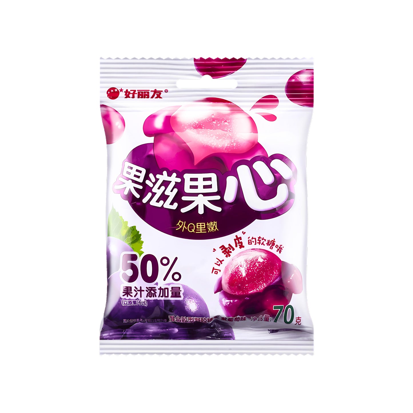 Orion Purple Grape Flavored Filled Soft Candy (China)