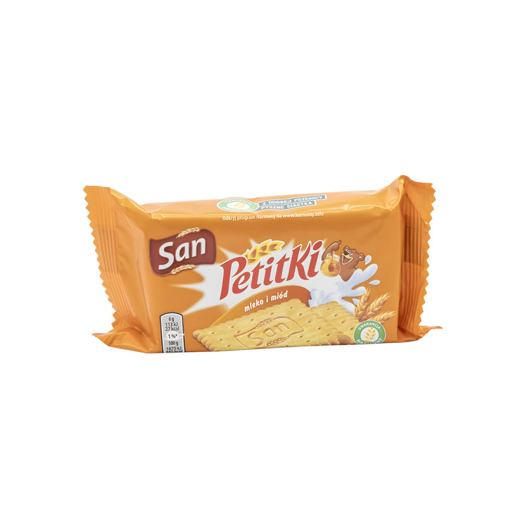 San Petitki Biscuits Honey Milk (Poland)