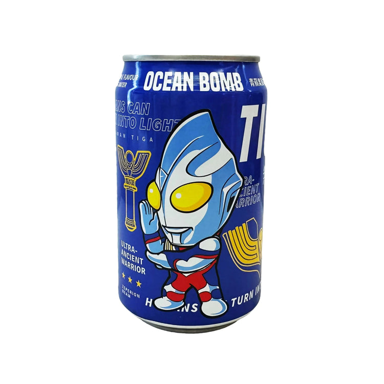 Ultraman Tiga Sparkling Water - Green Apple Flavor (Taiwan)