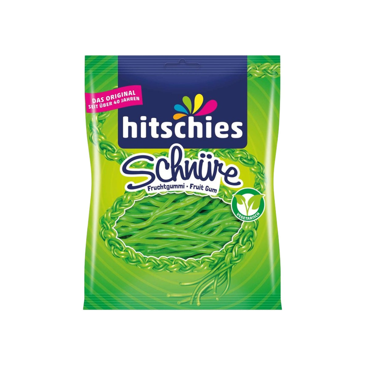Hitschies Schnüre Green Apple Fruit Candy Strings (Germany)