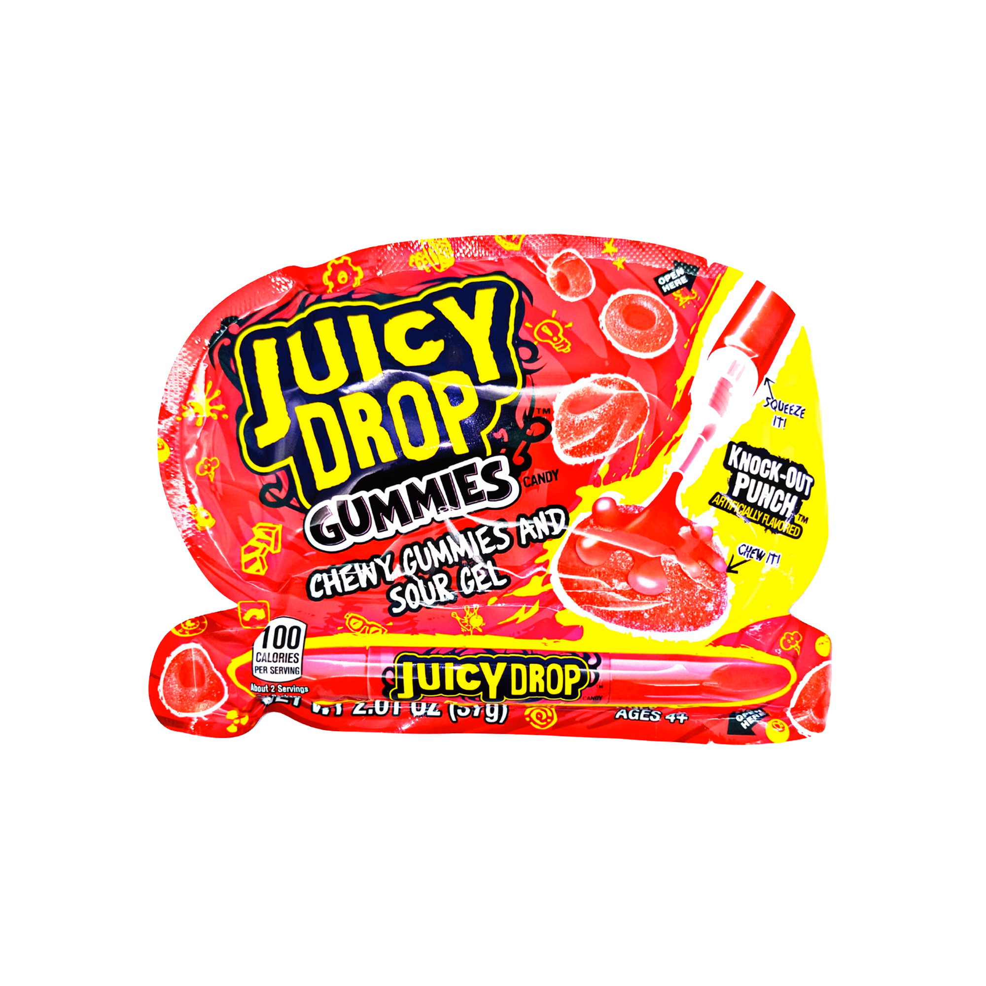 Juicy Drop Gummy Dip 'N Stix, Knock-Out Punch, Ages 4+ - 3.4 oz