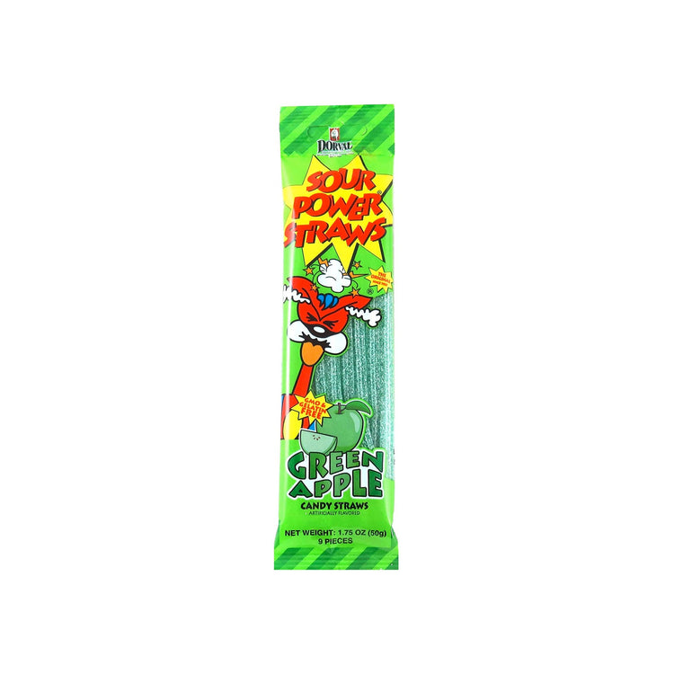 Dorval Sour Power Straws Green Apple (Netherlands)