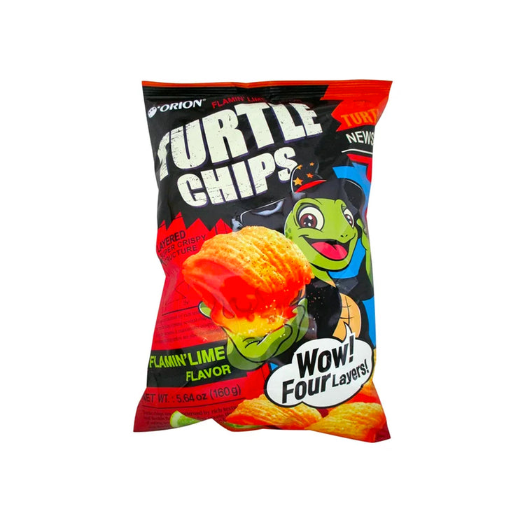 Orion Turtle Chips Flamin' Lime - 5.65oz (Korea)