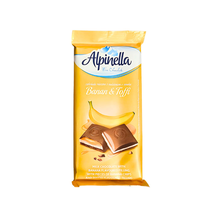 Alpinella Milk Chocolate Banana Toffee Bar (Poland)