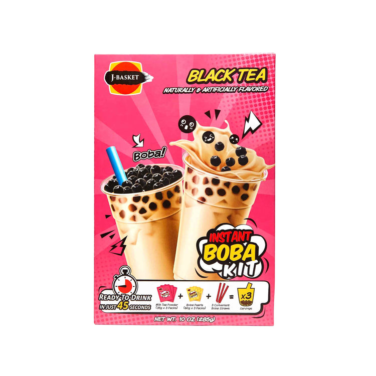 J-Basket Boba Bubble Tea Kit: Black Tea (3 cups) (Taiwan)