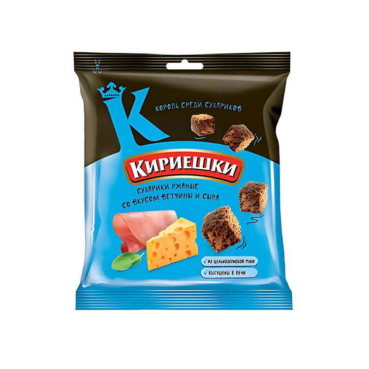 Kirieshki Rye Croutons Ham and Cheese Flavor (Russia)