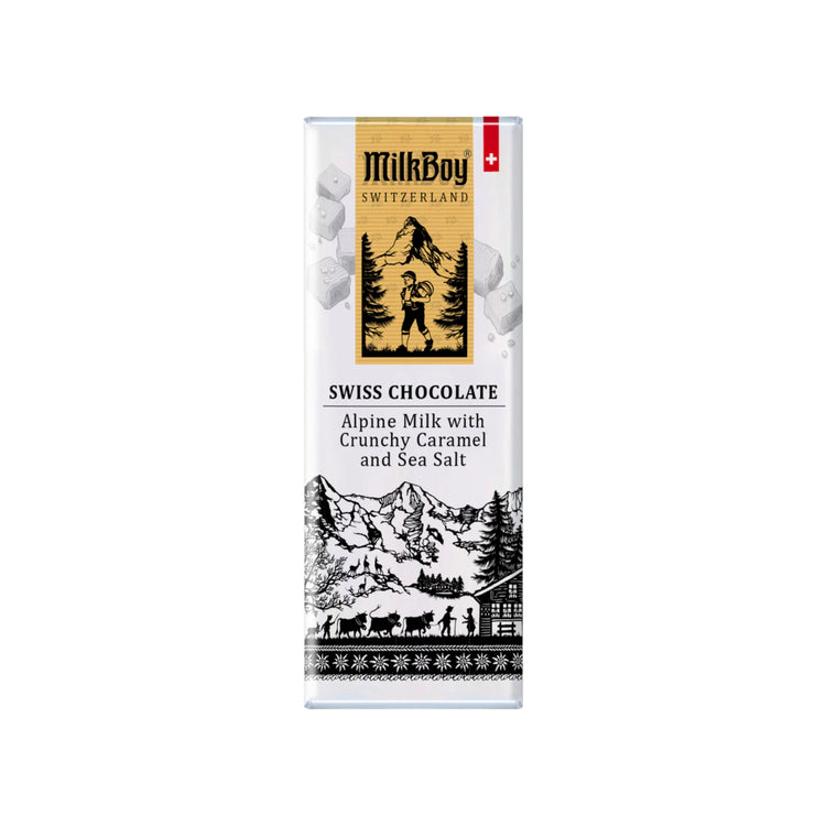 Milkboy Alpine Milk Chocolate With Crunchy Caramel And Sea Salt Mini Bar (1.5oz) (Switzerland)