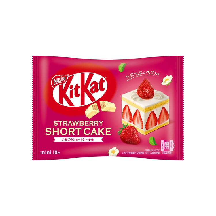 Nestle Kit Kat Strawberry Short Cake Flavor Biscuits in Chocolate (Japan)