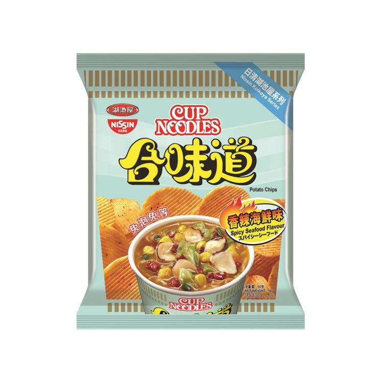 Nissin Potato Chips Cup Noodles Spicy Seafood Flavour (Hong Kong)