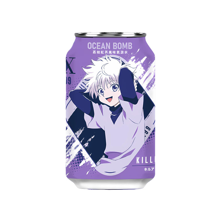 Ocean Bomb Hunter X Hunter Sparkling Water Lychee Black Tea Flavor (Taiwan)