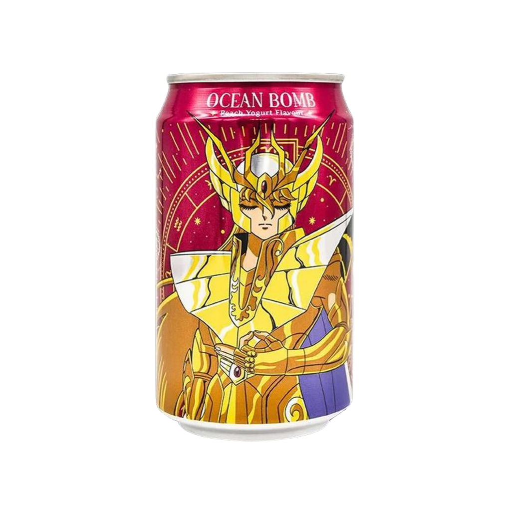 Ocean Bomb Saint Seiya Sparkling Water Peach Yogurt Flavor (Taiwan)