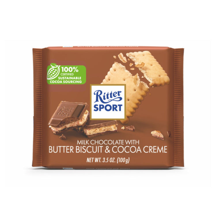 Ritter Sport Milk Chocolate With Butter Biscuit Bar (Germany)