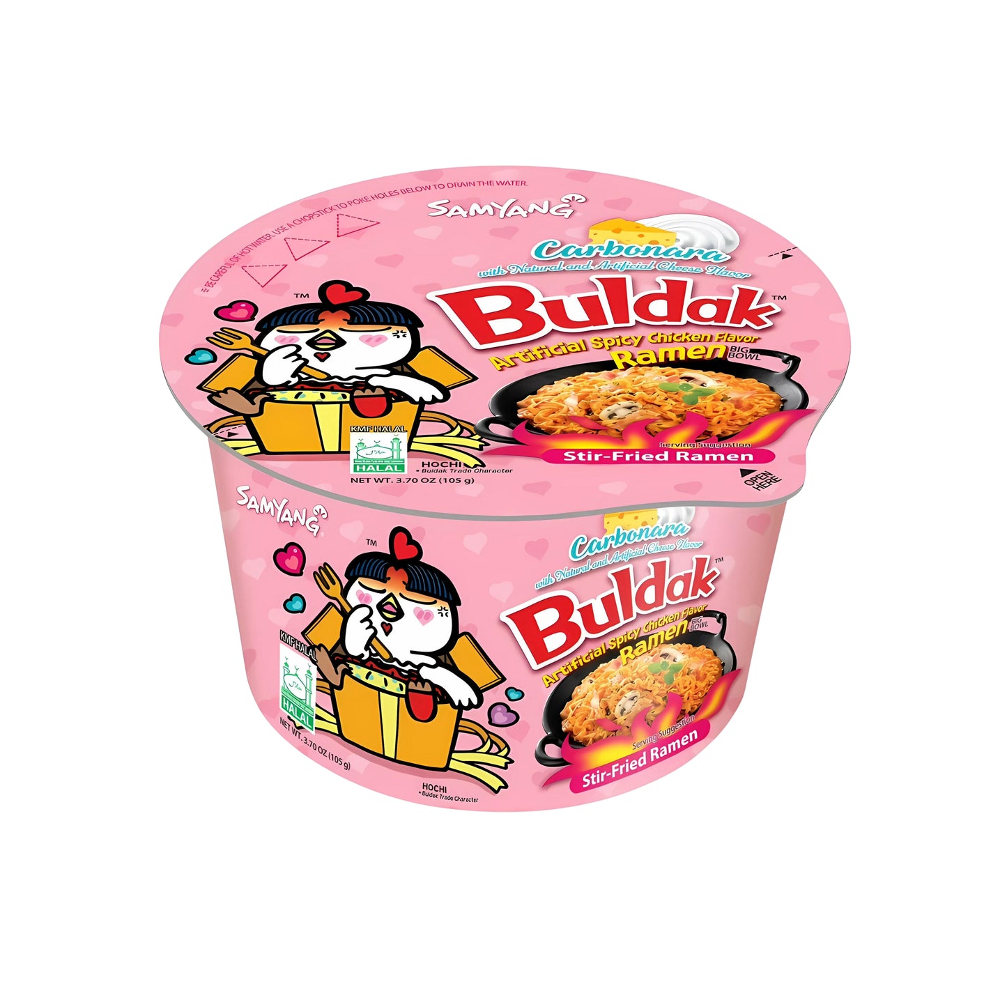 Samyang Buldak Carbonara Flavor Ramen Bowl  (Korea)