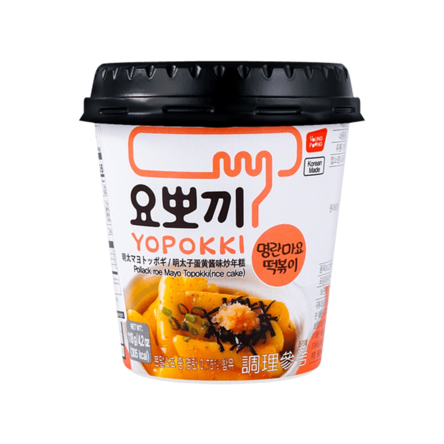 Pollack Roe Fried Rice Yopokki Pollack Roe Mayo Rice Cake Cup (Korea)