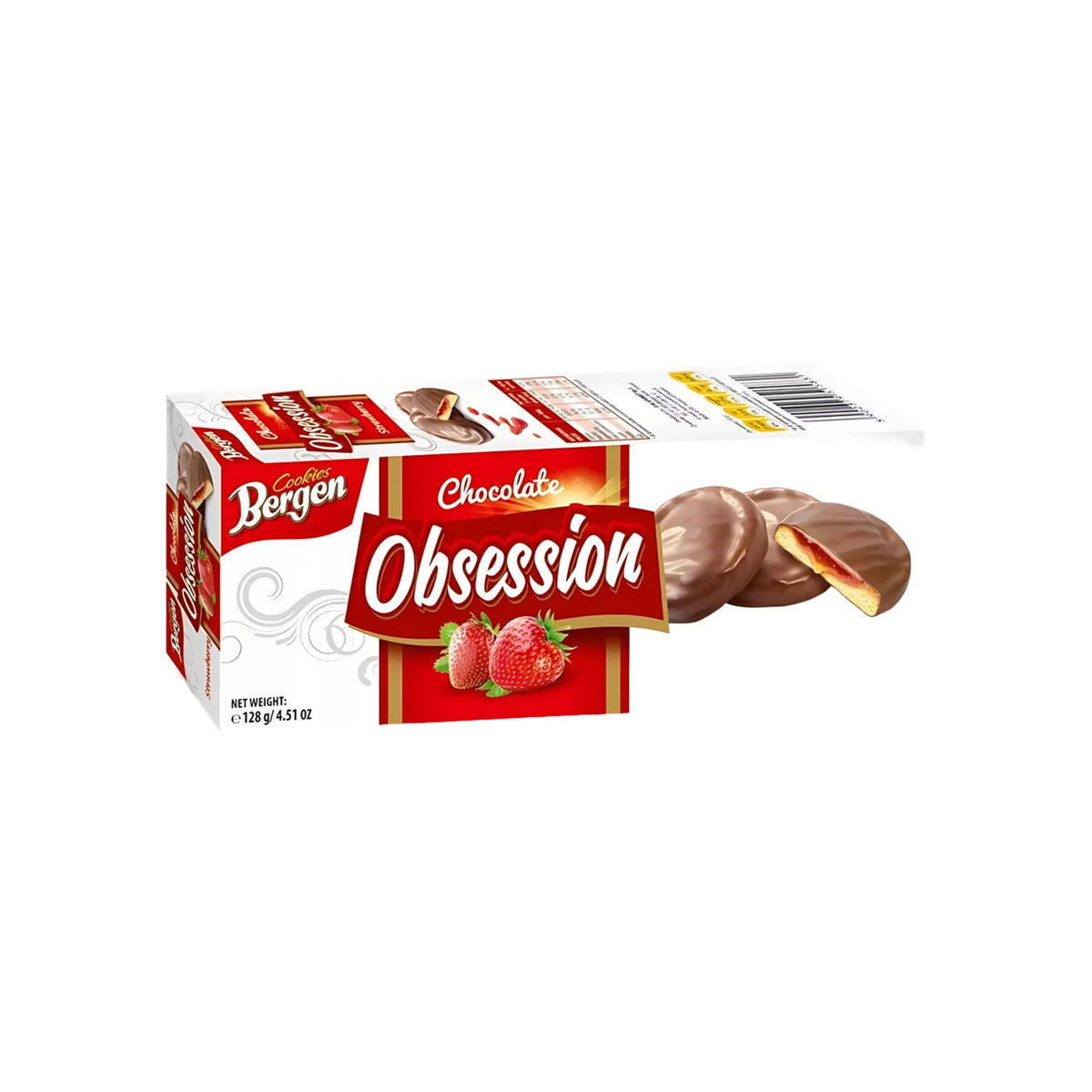 Bergen Cookies with Strawberry Jelly and Milk Chocolate (Poland)