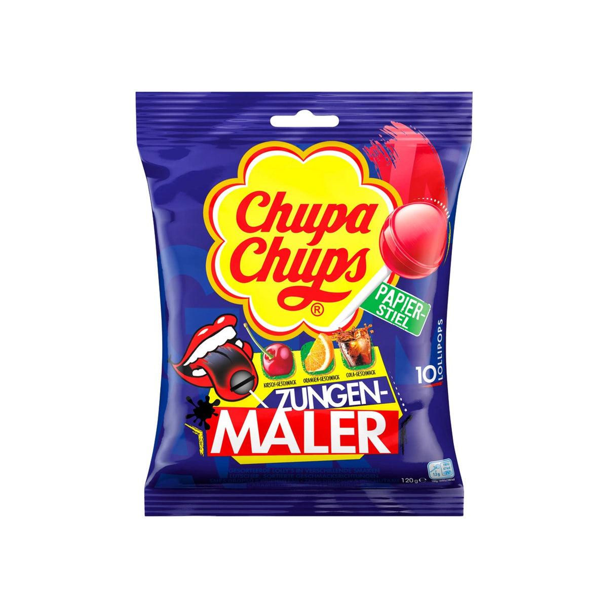 Chupa Chups Tongue Painter Lollipops 10-Pack Bag (Spain)