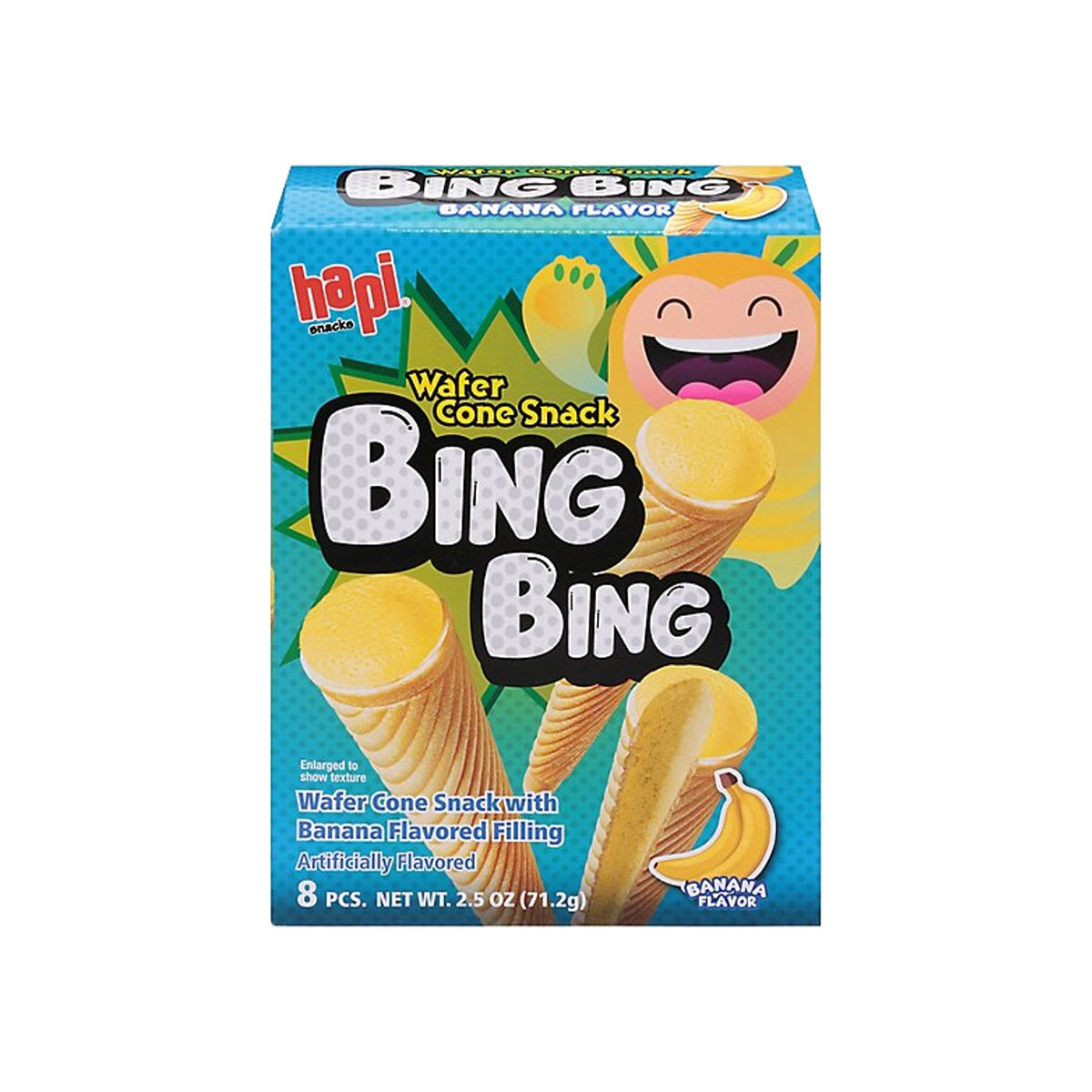 Hapi Bing Bing Banana Ice Cream Cone Snacks (Korea)