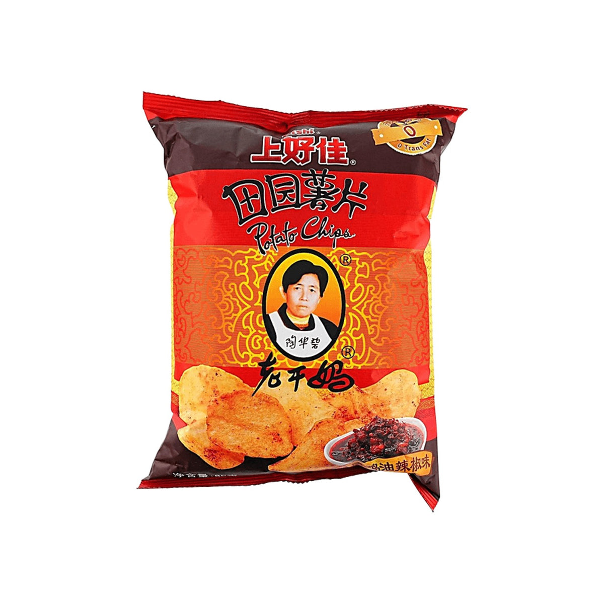 Oishi Tianyuan Potato Chips Lao Gan Ma Fermented Soybean Flavor (China)