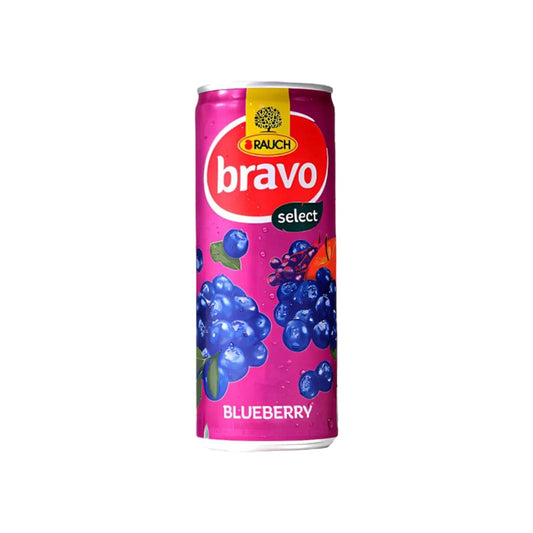 Rauch Bravo Blueberry Fruit Drink Slim Can (Austria)