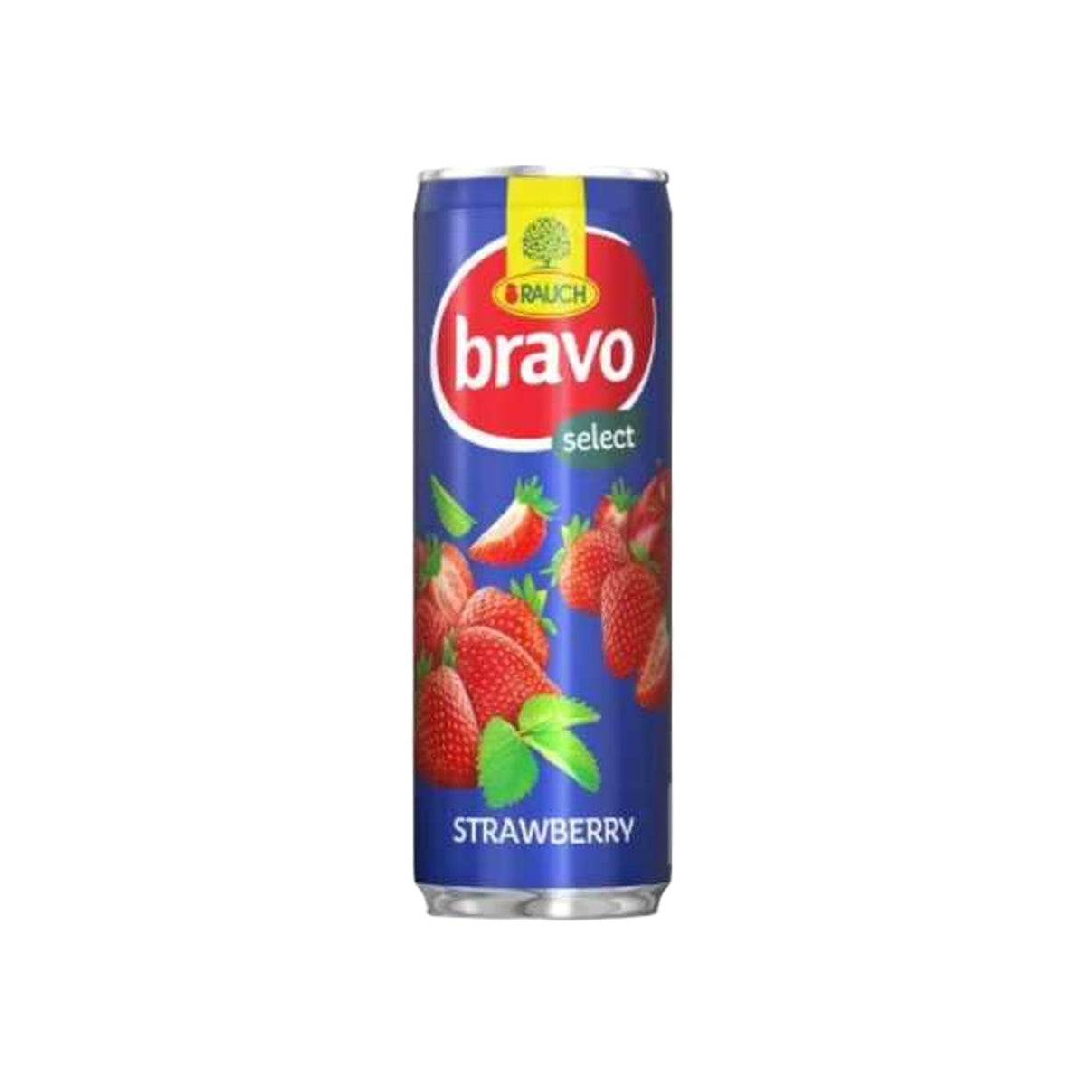 Rauch Bravo Strawberry Fruit Drink Slim Can (Austria)