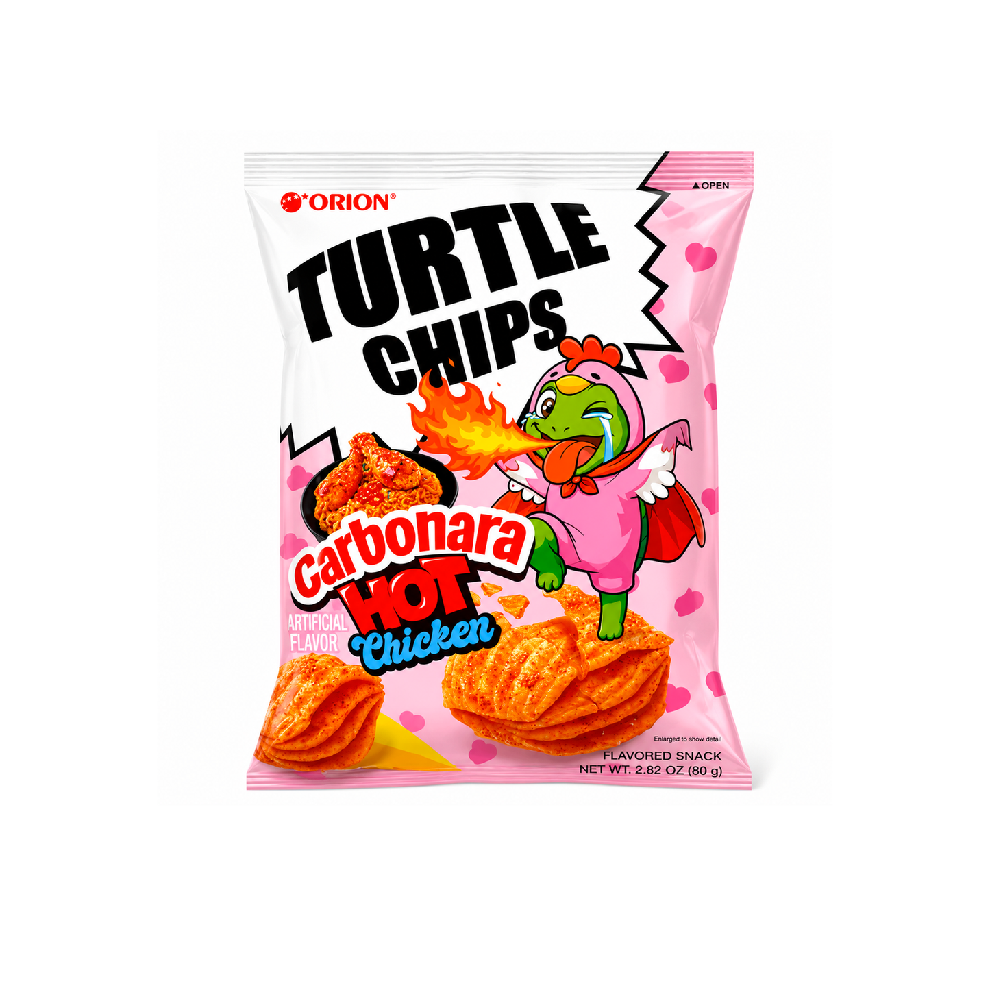 Orion Turtle Chips Carbonara Hot Chicken (Korea)