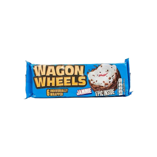 Wagon Wheels Jammie Mallow Chocolate Flavoured Biscuits 6-Pack (United Kingdom)