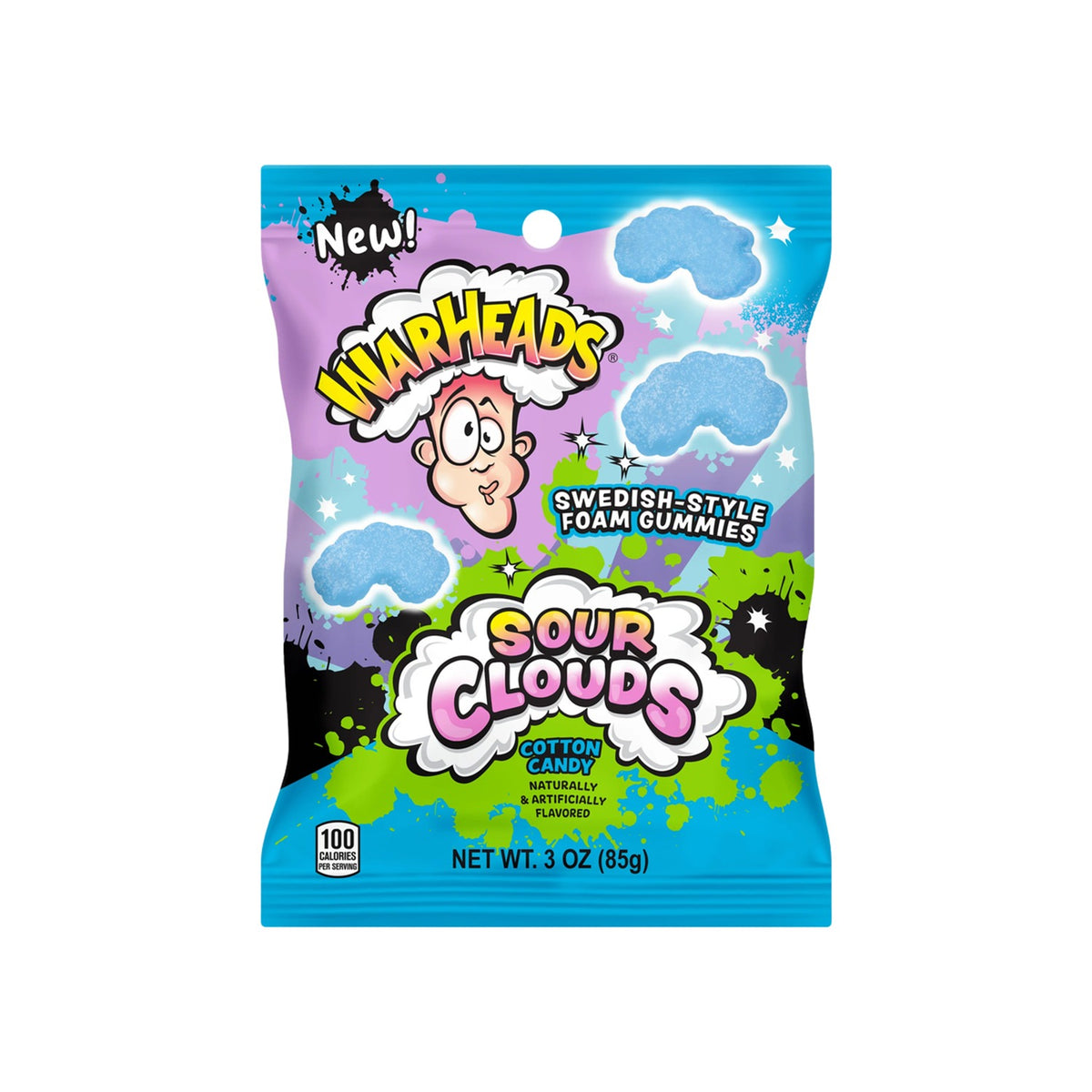 Warheads Sour Clouds Cotton Candy Chewy Candy (USA)