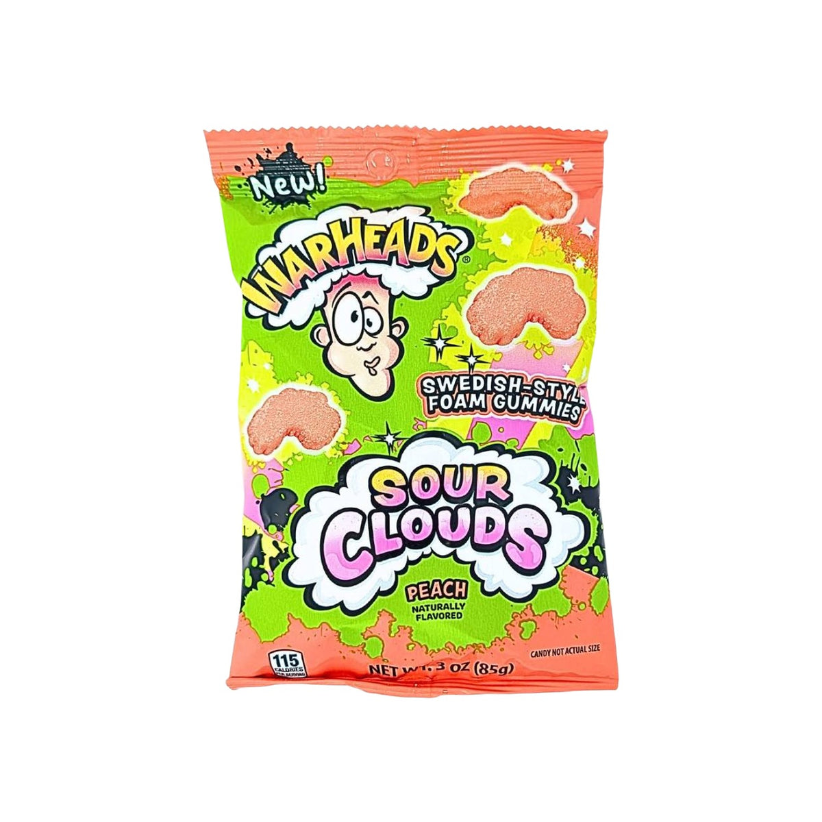 Warheads Sour Clouds Peach Chewy Candy (USA)