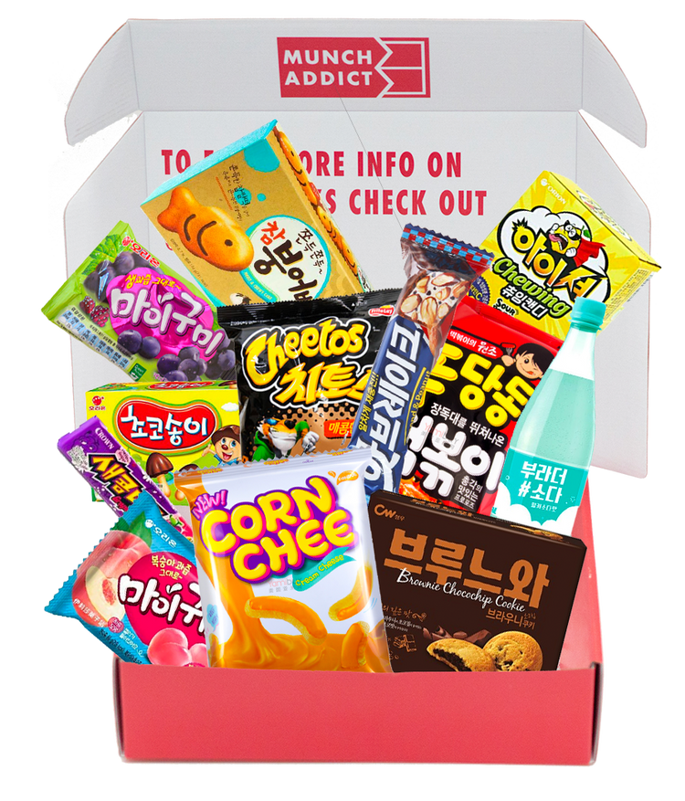 Korea Gift Box - Premium (12 Snacks + Drink)