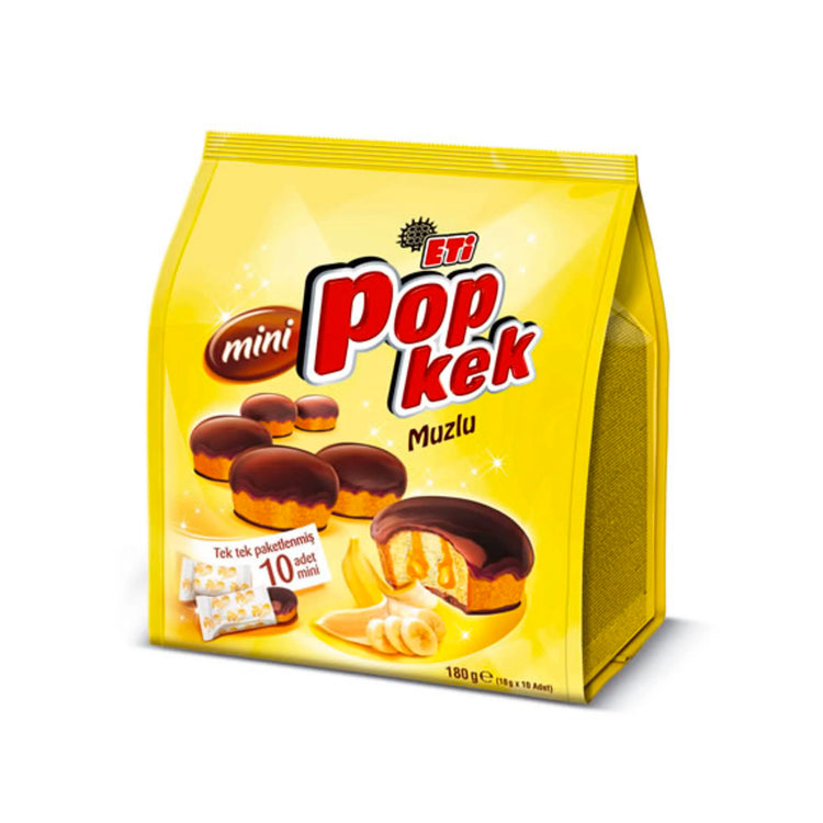 ETi Mini Pop Kek Banana - 10 pcs (Turkey)